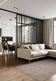 безворсовый ковер в интерьере Vecchio OV4431-O305