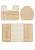 Бежевый комплект ковриков для ванной комнаты и туалета Edremit 2540 Beige BQF
