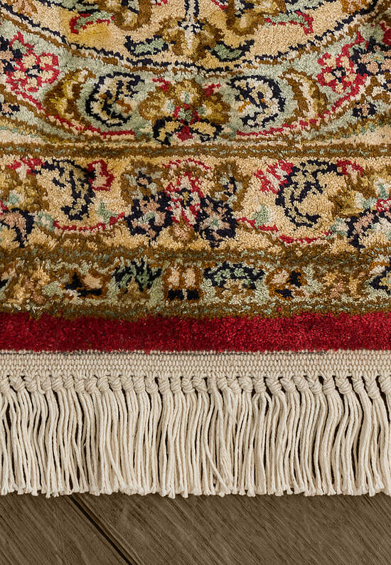 Шелковый ковер ручной работы 474874 Red