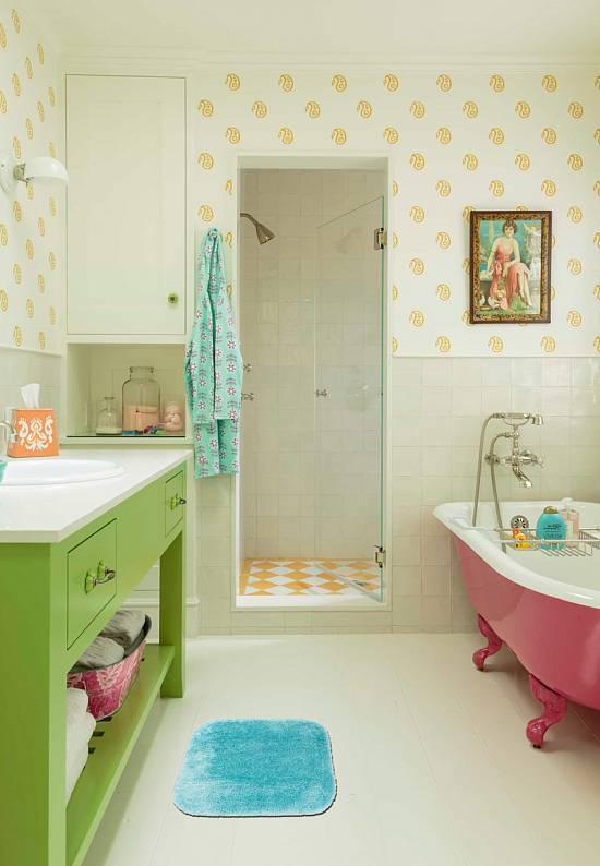 Бирюзовый мягкий коврик для ванной 3533 Glass Green