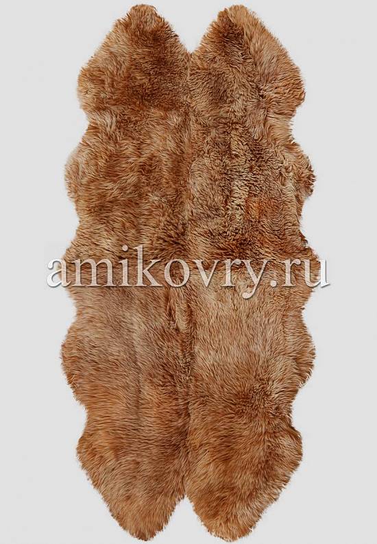 Новозеландская овчина коричнево-снежная