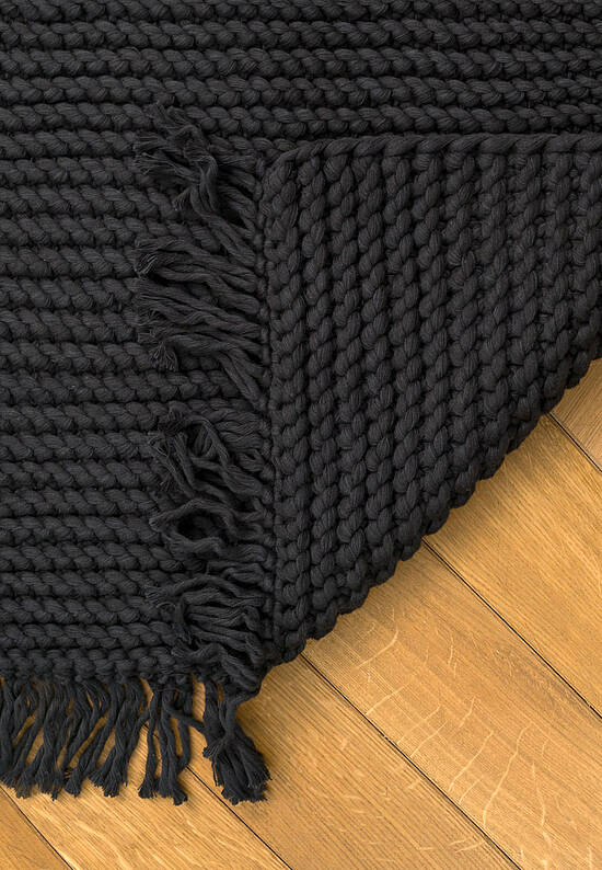 Серый коврик для ванной  Lavish-Dark Gray