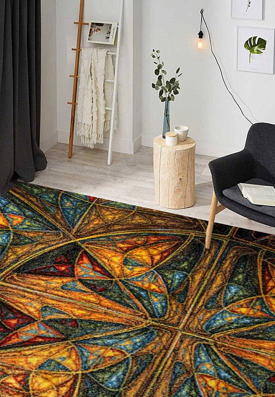 Недорогой синтетический ковер C018-Multicolor