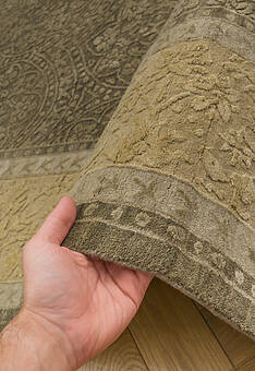 фактура ковра Kashan gold Gray Brown Sand