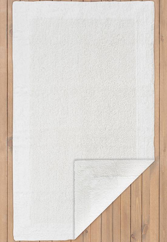 Двусторонний коврик для ванной  Natura Heavy 1601 White