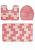 Розовый комплект ковриков для ванной комнаты и туалета Bornova 2580 Dusty Rose BQF