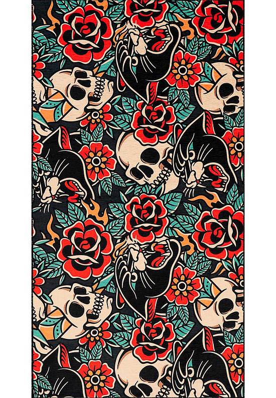 Безворсовый ковер для подростка Old School Pattern