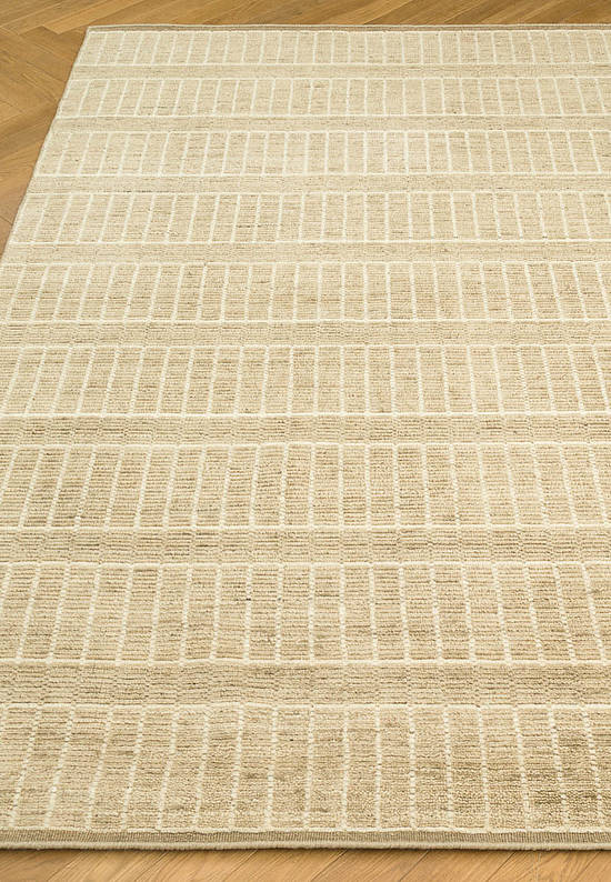 Однотонный ковер ручной работы HWL-186-Clay/Natural White