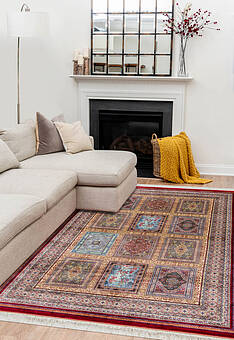 ковер в интерьере Ottoman Silk Farshineh-Red