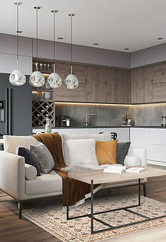 ковер в интерьере Prestige 8028-51053