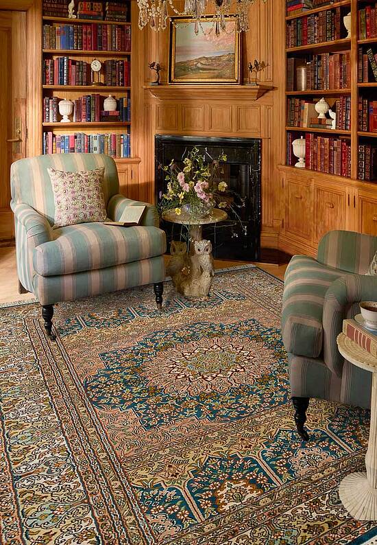 Шелковый ковер ручной работы IIST-GI97K257Z Kashan