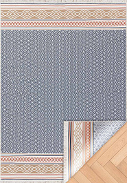дизайн двустороннего безворсового ковра Arya AR 26 Navy Beige