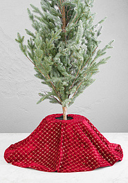 коврик-юбка под ёлку Christmas Tree Skirt Burgundy And Gold 93 cm