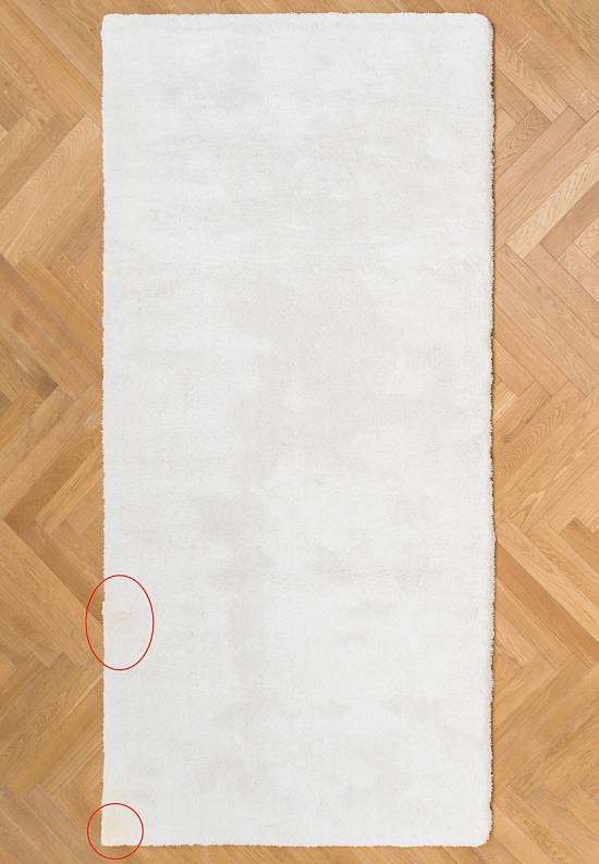 Мягкий ковер с длинным ворсом 673 White discount11