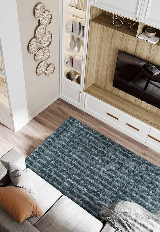 Пушистый ковер из полиэстера RN4631-R75