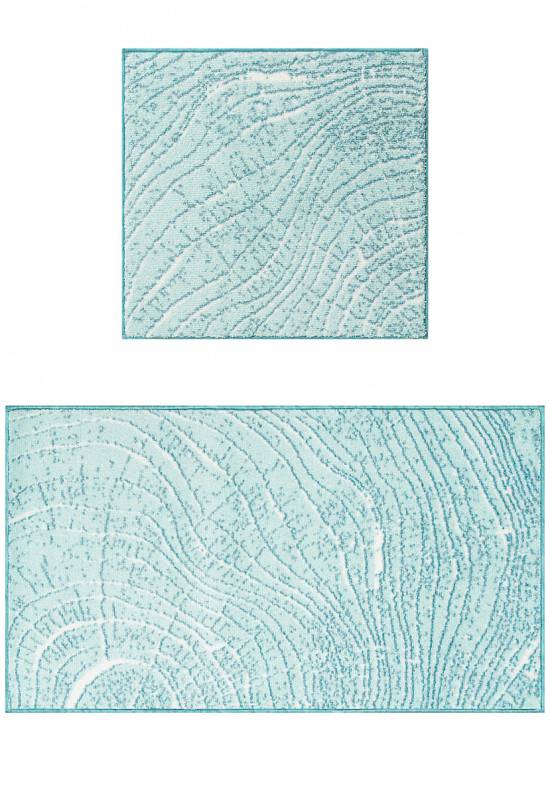 Комплект ковриков для ванной и туалета Lumber 02 Turquoise