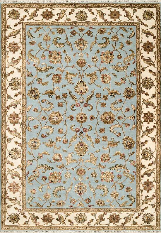 Элитный ковер ручной работы 10/10 RS-03-2-Light Blue/Ivory