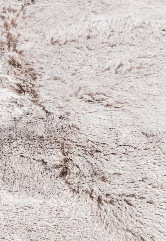 Пушистый ковер с мягким ворсом Beige-White