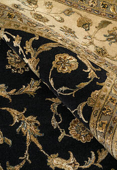 фактура ковра Kashan gold 10/10 RS-318 Black-Beige