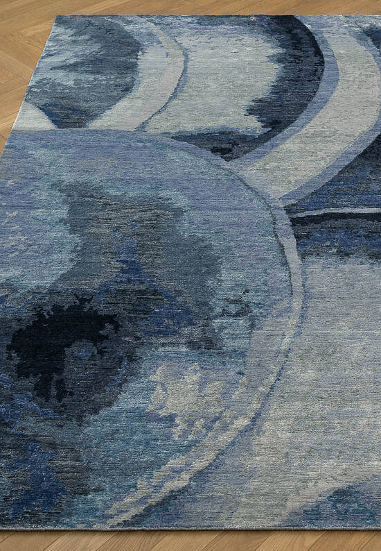 Индийский ковер ручной работы Cobalt Blue