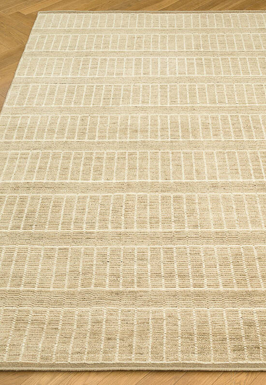 Однотонный ковер ручной работы HWL-186-Clay/Natural White
