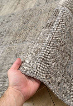 фактура безворсового ковра Antik Patchwork 024-Dark Brown