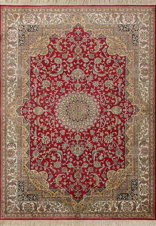 Шелковый ковер ручной работы IIST-GI9KK2NKN Kashan Red