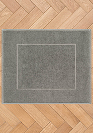 дизайн коврика для ванной Aura Light Grey квадрат