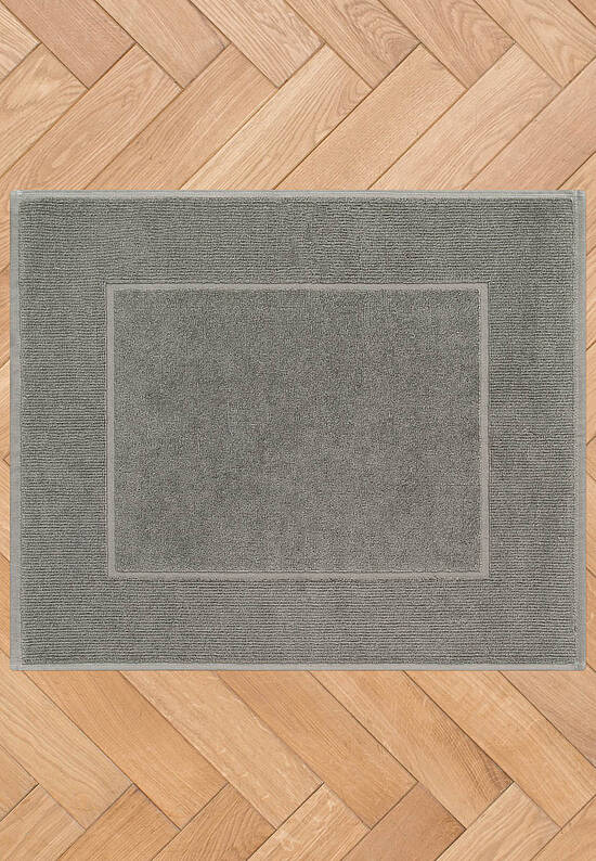 Серый коврик для ванной из хлопка Light Grey