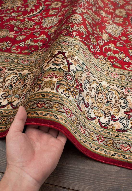 Шелковый ковер ручной работы из Индии 244003-Afshar red/beige