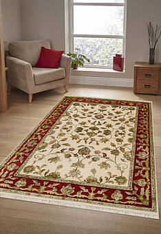 ковер в интерьере Kashan gold 10/10 CH-102-7-Ivory/Red