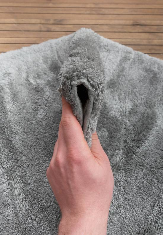 Серый мягкий коврик для ванной 3503 Grey