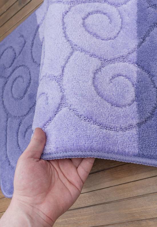 Комплект ковриков для ванной и туалета Sile 2539 Dark Lilac BQ