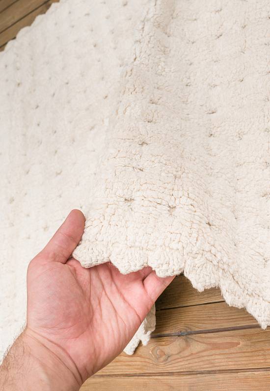 Белый комплект ковриков для ванной и туалета Garnet-Cream