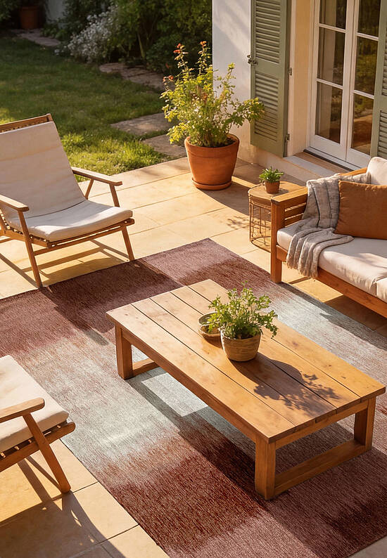 Безворсовый ковер из полиэстера LR6249-L419 outdoor
