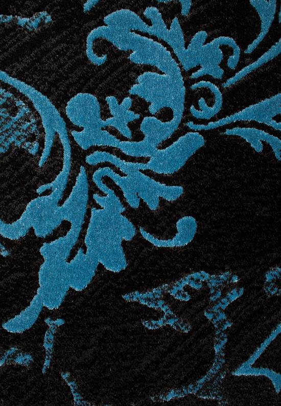 Синтетический ковер 0214MS-Blue-Black