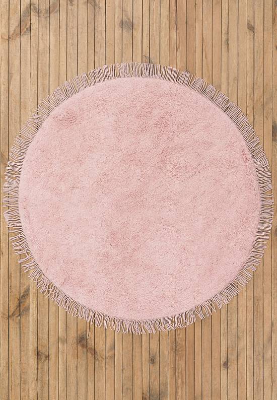 Розовый коврик для ванной из хлопка Loris-Pink