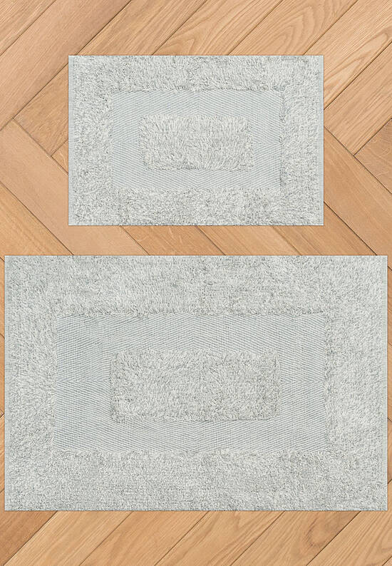 Серый комплект ковриков для ванной Vivian-Blue