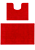 Красный комплекта ковриков для ванной и туалета 2586 Light Red PS