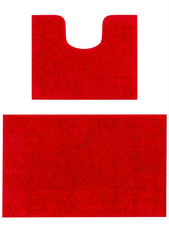 Красный комплекта ковриков для ванной и туалета 2586 Light Red PS