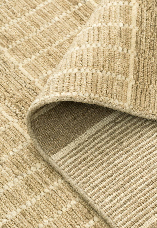 Однотонный ковер ручной работы HWL-186-Clay/Natural White
