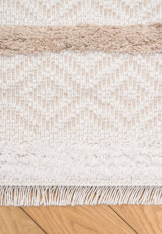 Турецкий хлопковый ковер DBL 02 Cream Beige