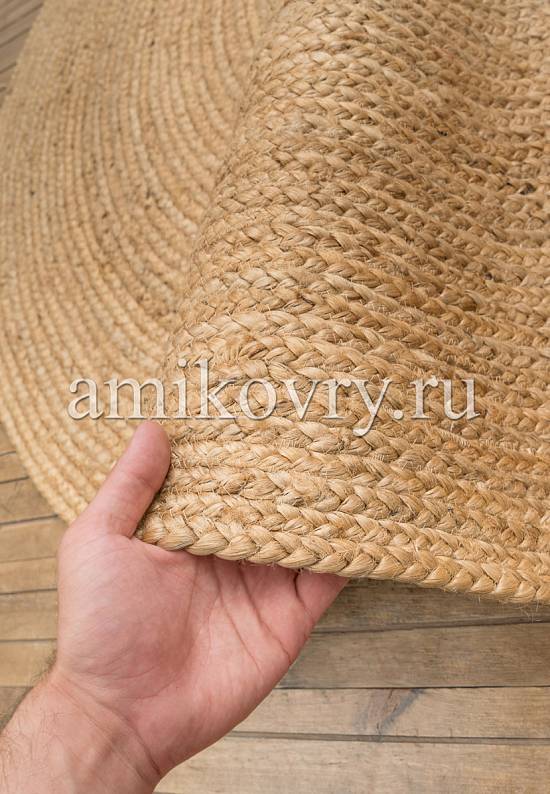 Двусторонняя циновка из джута ECH 01 Natural White