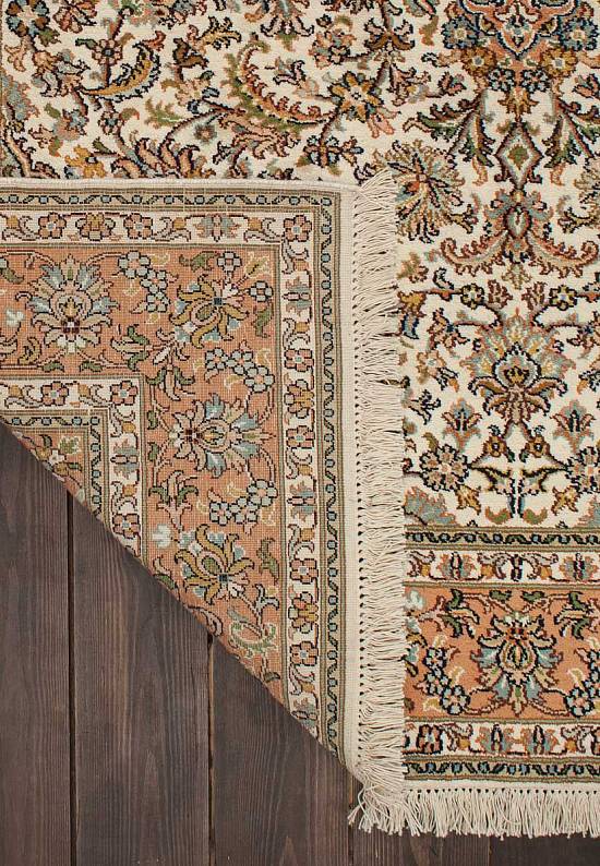 Шелковый ковер ручной работы из Индии 244030-Faraghan beige/rust