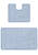 Голубой комплект ковриков для ванной и туалета Ethnic 2522 Baby Blue PS