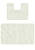 Белый комплект ковриков для ванной и туалета Symphony 2581 Pearl White PS
