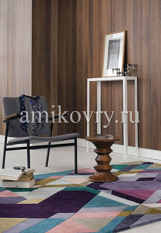 Дизайнерский ковер ручной работы из тенсела и шерсти Mosaic-57605