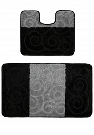 дизайн комплекта ковриков для ванной Confetti Bath Maximus Sile 2513 Black PS