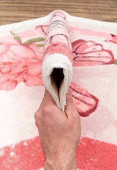 фактура коврика для ванной Confetti Bath Bella Carte Postale 01 Pink
