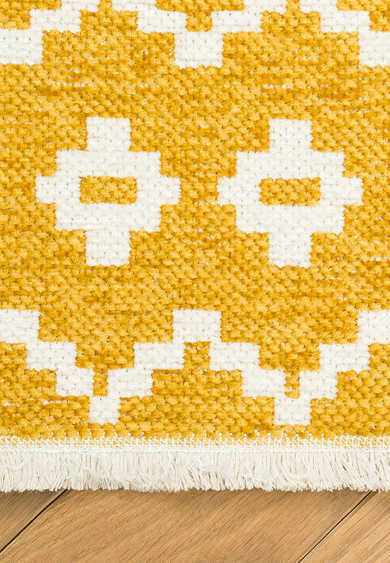 Двусторонний безворсовый ковер NK 09 Grey Yellow